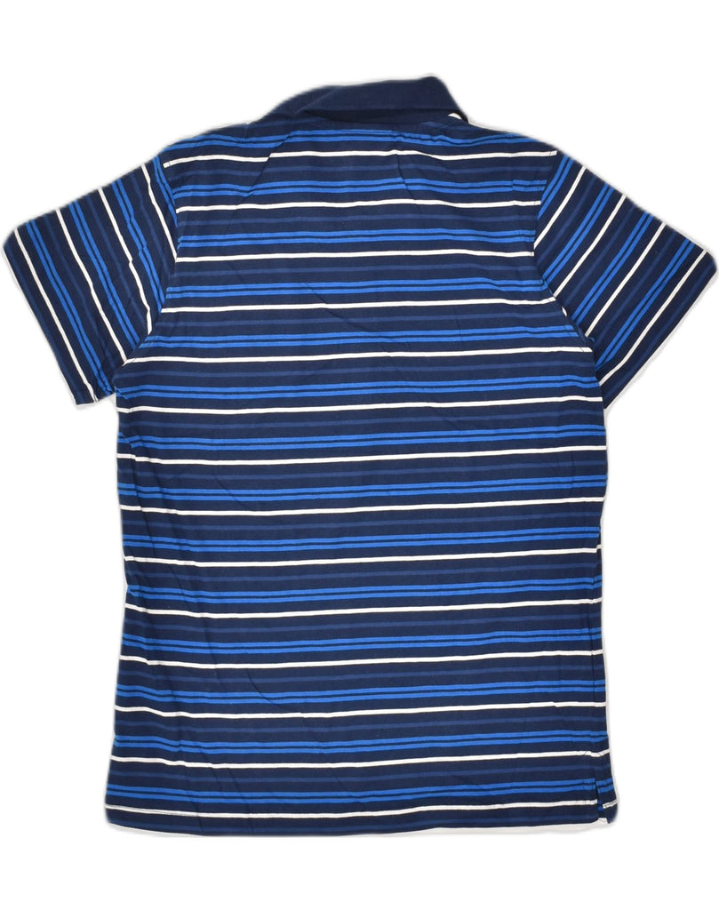 UMBRO Boys Polo Shirt 11-12 Years Blue Striped Cotton | Vintage Umbro | Thrift | Second-Hand Umbro | Used Clothing | Messina Hembry 