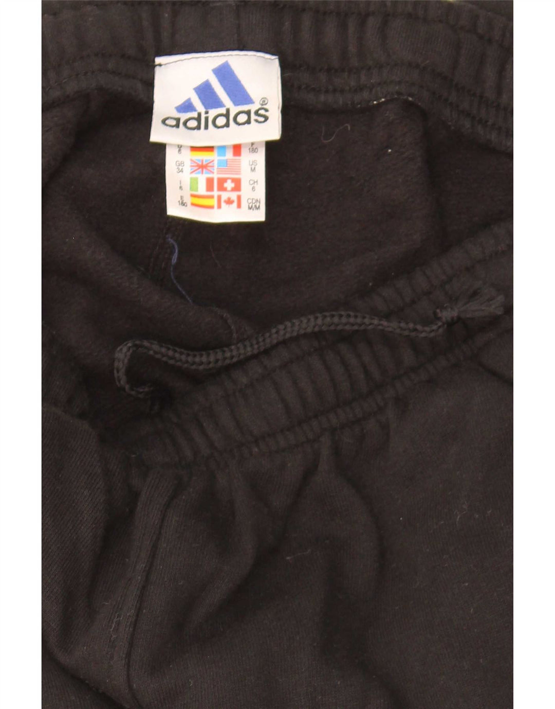Adidas Mens Tracksuit Trousers Medium  Black Cotton