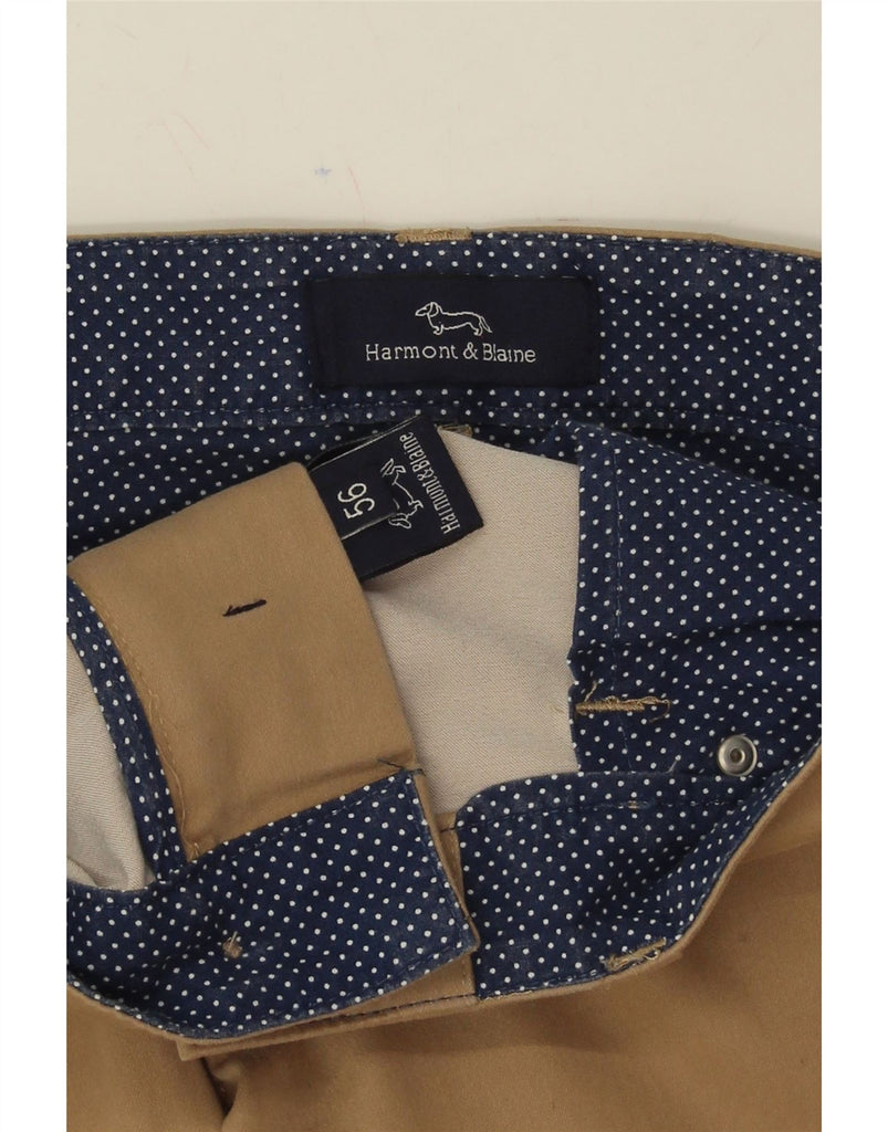 HARMONT & BLAINE Mens Straight Casual Trousers IT 56 3XL W40 L30 Beige Vintage Harmont & Blaine and Second-Hand Harmont & Blaine from Messina Hembry 