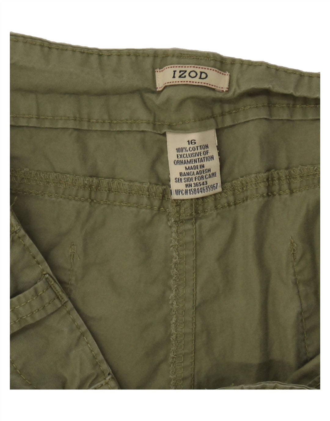 IZOD Womens Bermuda Shorts US 16 2XL W38 Khaki Cotton Vintage Izod and Second-Hand Izod from Messina Hembry 