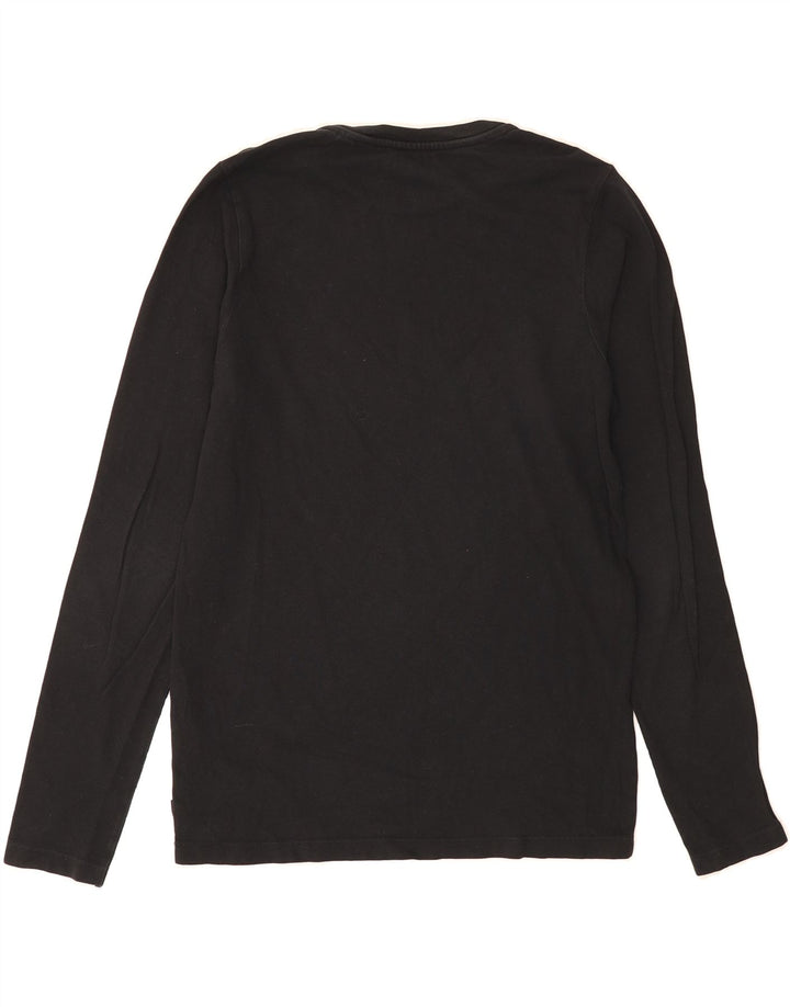 JACK & JONES Mens Top Long Sleeve Small Black Cotton Vintage Jack & Jones and Second-Hand Jack & Jones from Messina Hembry 