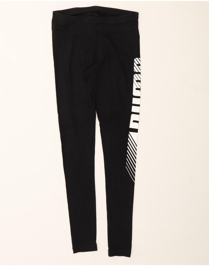 PUMA Womens Graphic Leggings UK 6 XS  Black Cotton Vintage Puma and Second-Hand Puma from Messina Hembry 