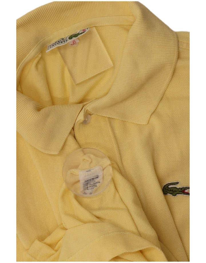 Lacoste Mens Polo Shirt Size 6 XL Yellow Cotton