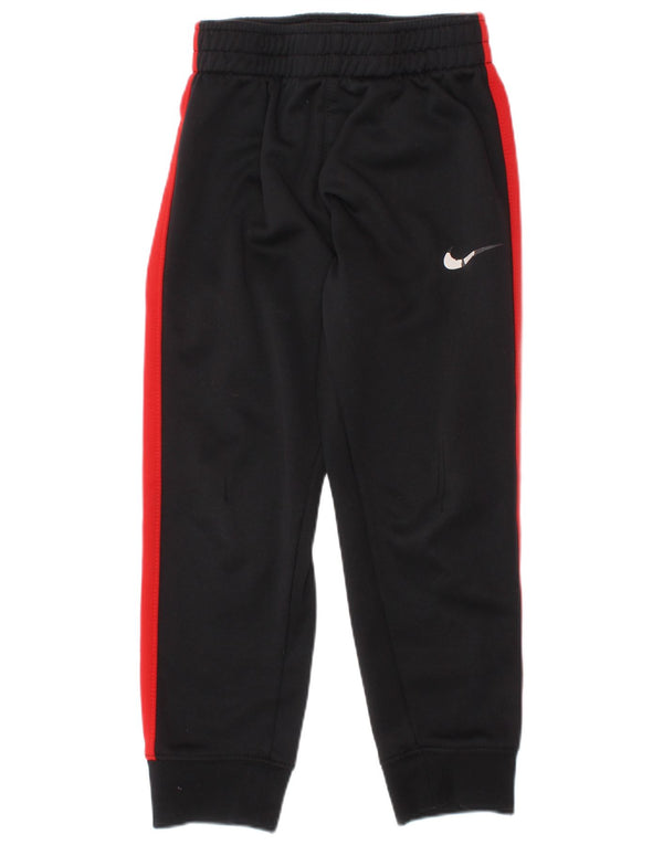 NIKE Boys Dri Fit Tracksuit Trousers Joggers 4-5 Years Small Black
