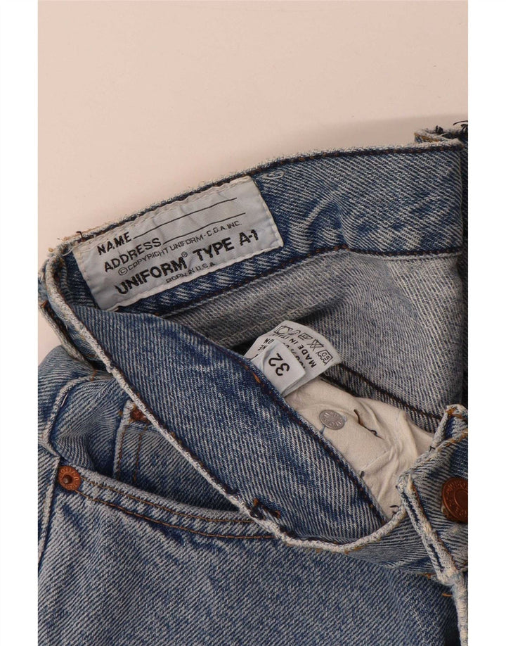 Uniform Mens Tapered Jeans W32 L28 Blue Cotton