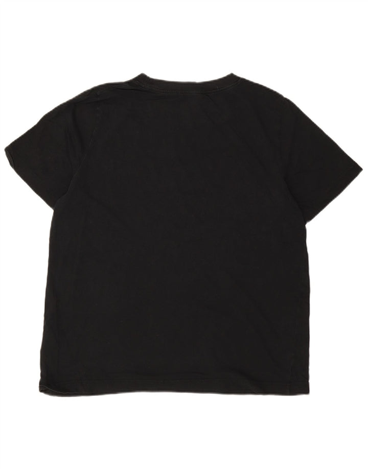 Cos Mens T-Shirt Top Medium Black Cotton