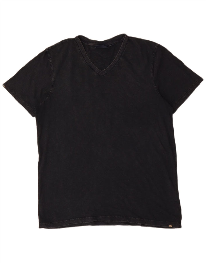 Superdry Mens T-Shirt Top XL Black Cotton