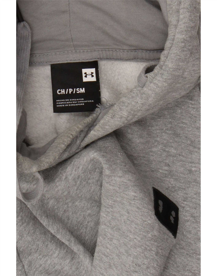 Under Armour Mens Hoodie Jumper Small Grey Flecked Cotton
