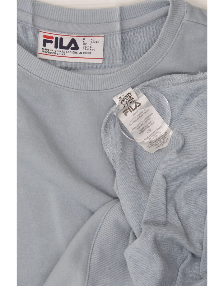 FILA Mens Sweatshirt Jumper Large Blue Cotton Vintage Fila and Second-Hand Fila from Messina Hembry 