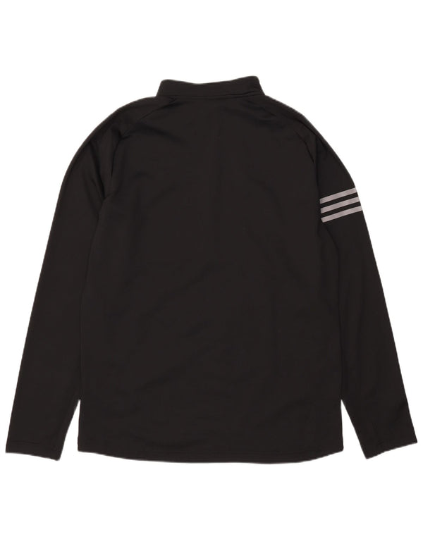 Adidas Mens Zip Neck Pullover Tracksuit Top Medium Black Colourblock