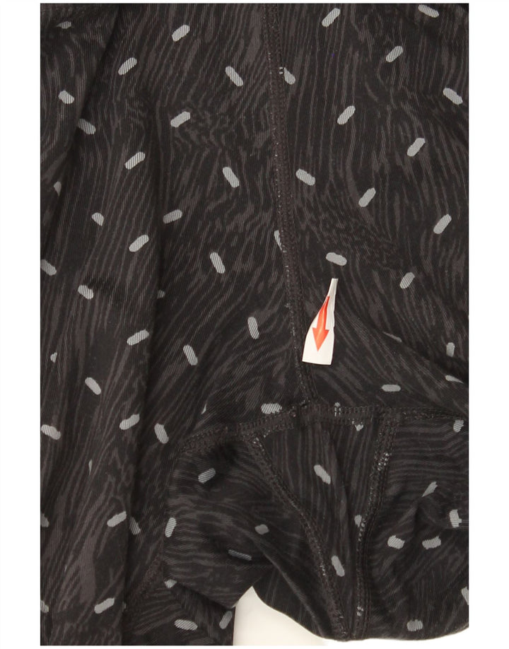 Nike Womens Dri Fit Leggings UK 14 Large Black Spotted