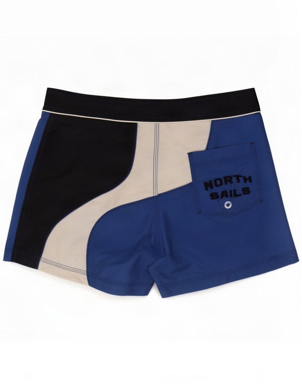 North Sails Mens Swimming Shorts Small Blue Colourblock Nylon