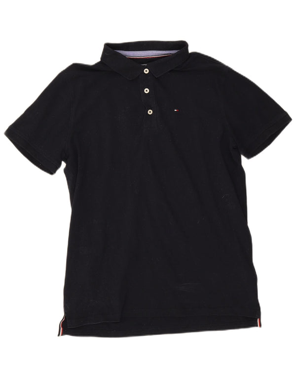 Tommy Hilfiger Boys Polo Shirt 15-16 Years Navy Blue Cotton