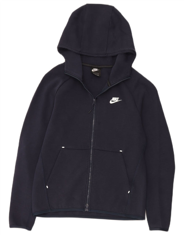 Nike Mens Zip Hoodie Sweater Small Navy Blue Cotton