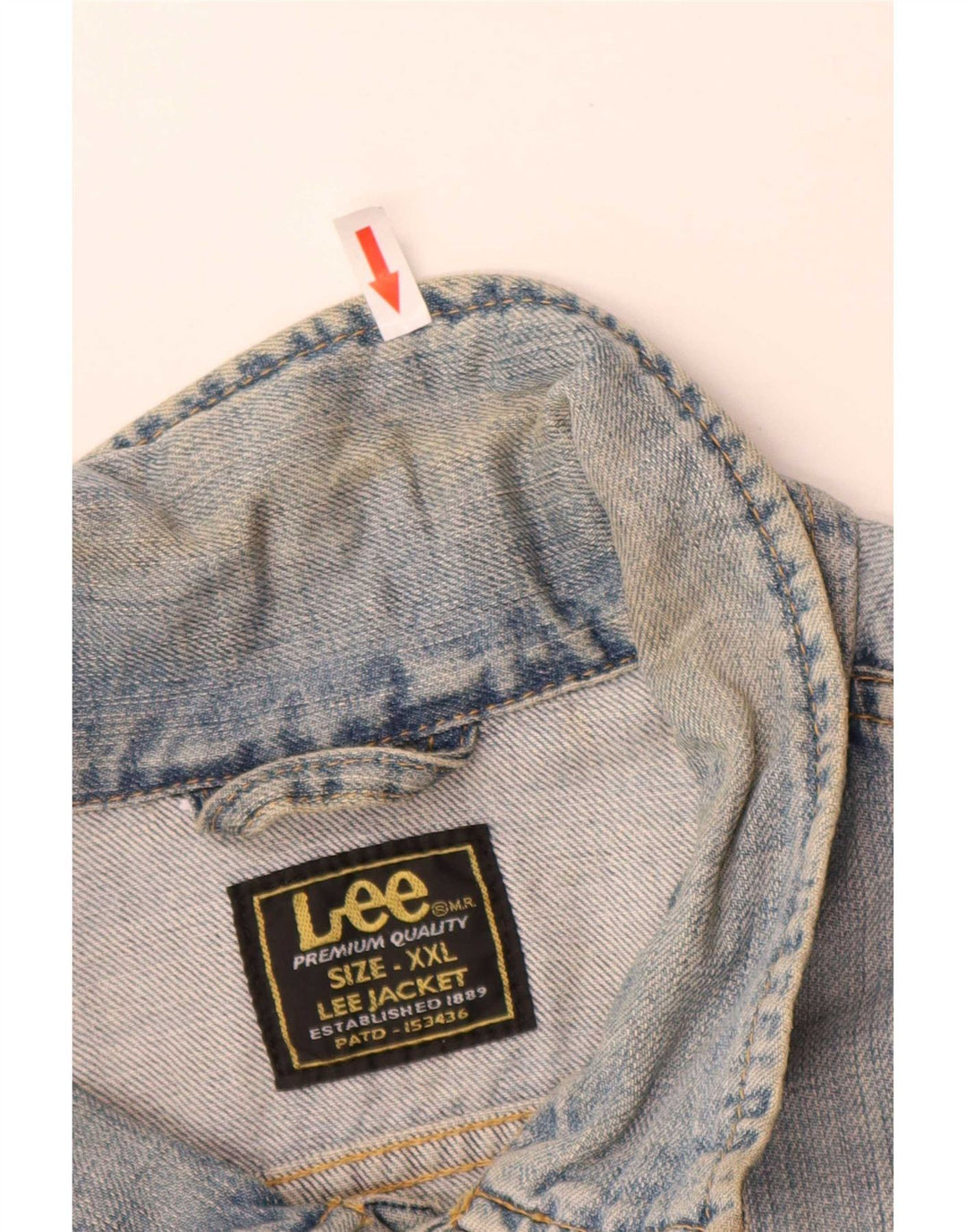 Lee Mens Denim Jacket UK 44 2XL Blue Cotton
