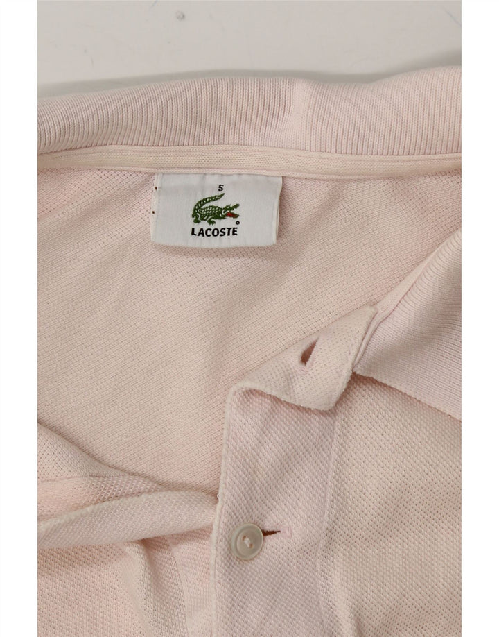 LACOSTE Mens Polo Shirt Size 5 Large Pink