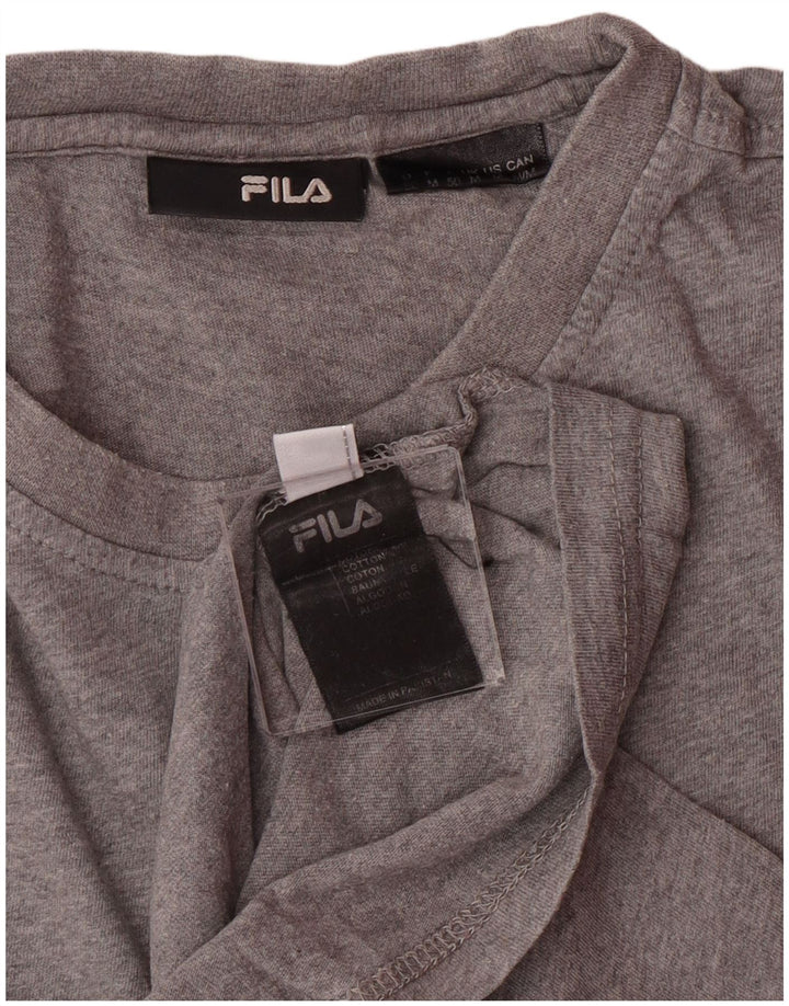 Fila Mens T-Shirt Top Medium Grey Cotton