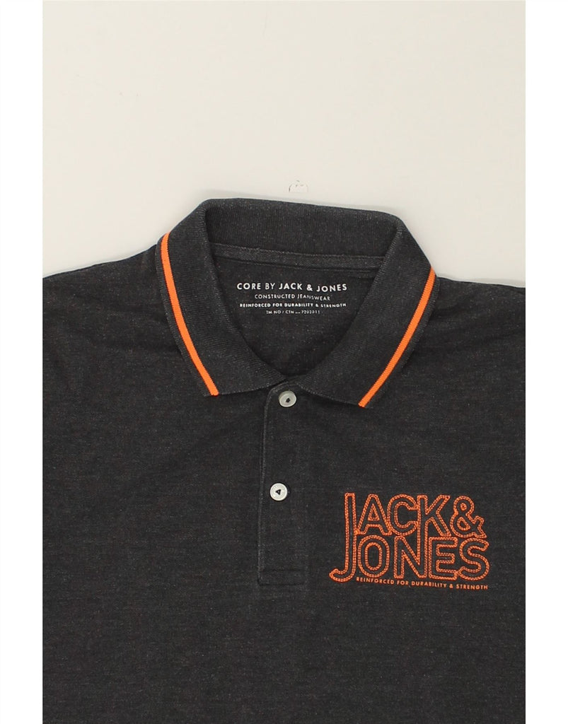 JACK & JONES Mens Polo Shirt Medium Grey | Vintage Jack & Jones | Thrift | Second-Hand Jack & Jones | Used Clothing | Messina Hembry 