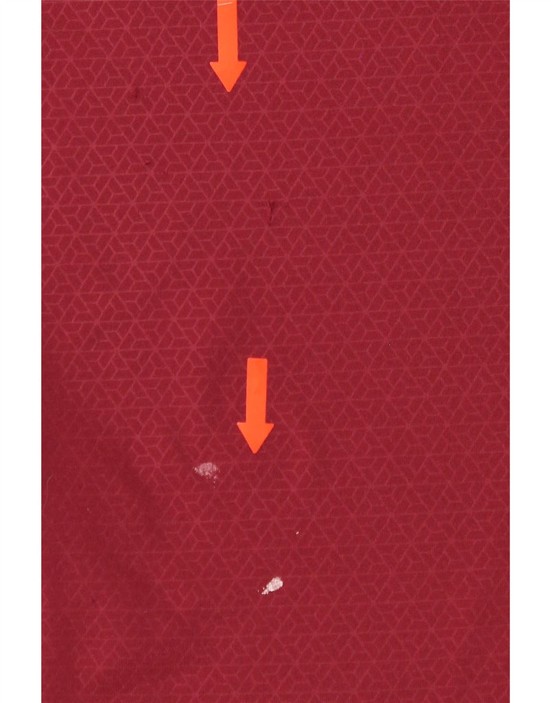 UNDER ARMOUR Mens T-Shirt Top XL Burgundy Geometric Polyester Vintage Under Armour and Second-Hand Under Armour from Messina Hembry 
