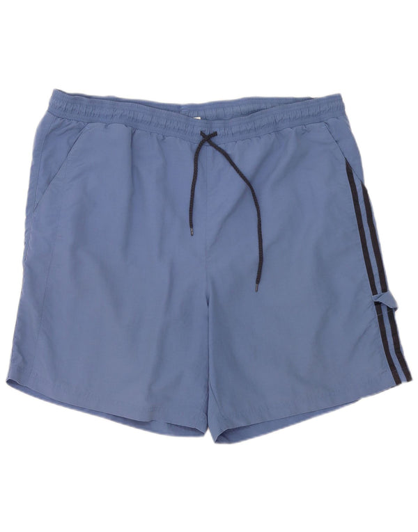 Adidas Mens Cargo Sport Shorts XL Blue Polyester