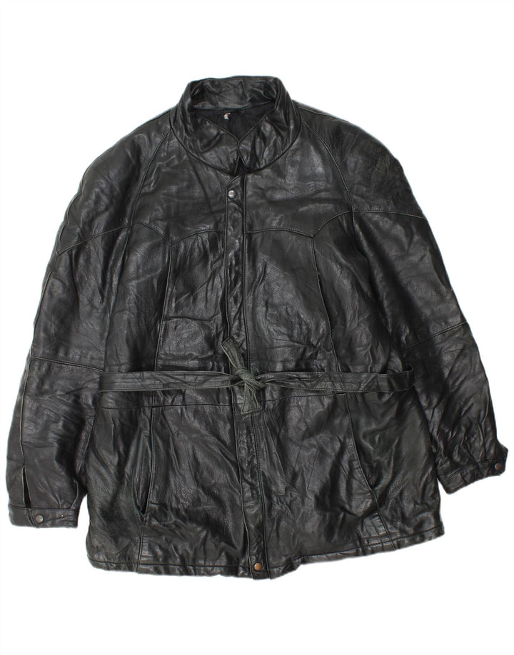 Vintage Mens Leather Jacket UK 38 Medium Black
