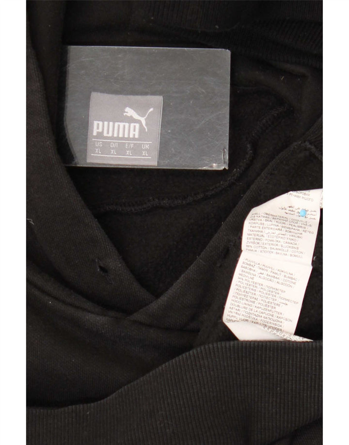 Puma Mens Hoodie Jumper XL Black Cotton