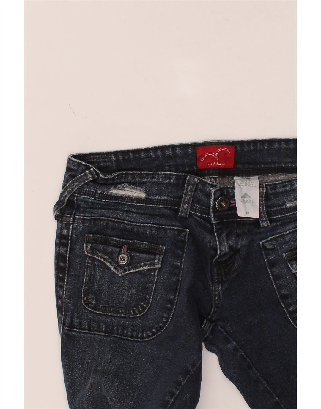 LEVI'S Womens Skinny Jeans US 9 Medium W30 L34 Blue Cotton Vintage Levi's and Second-Hand Levi's from Messina Hembry 