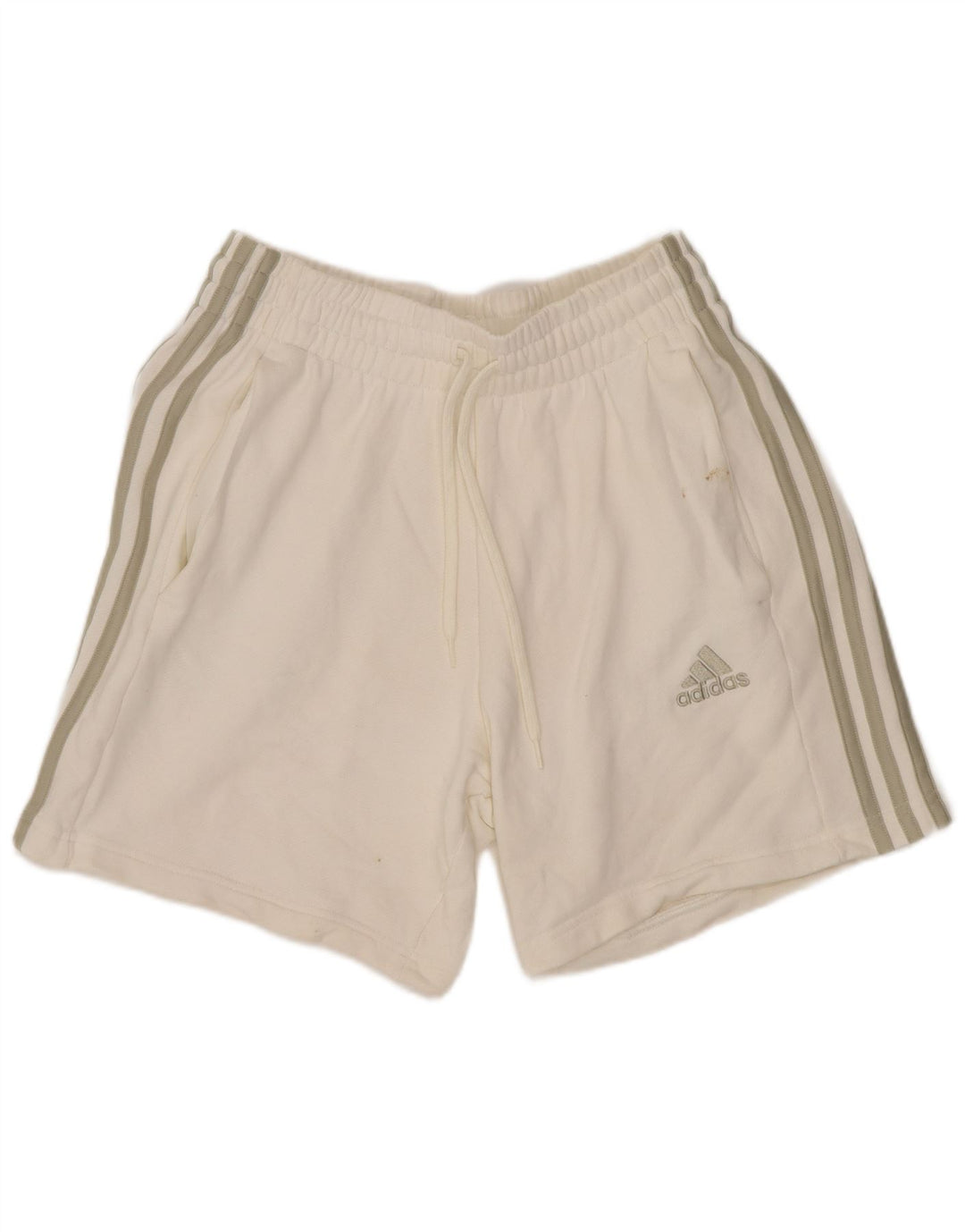 Adidas Womens Sport Shorts UK 8 Small White Cotton