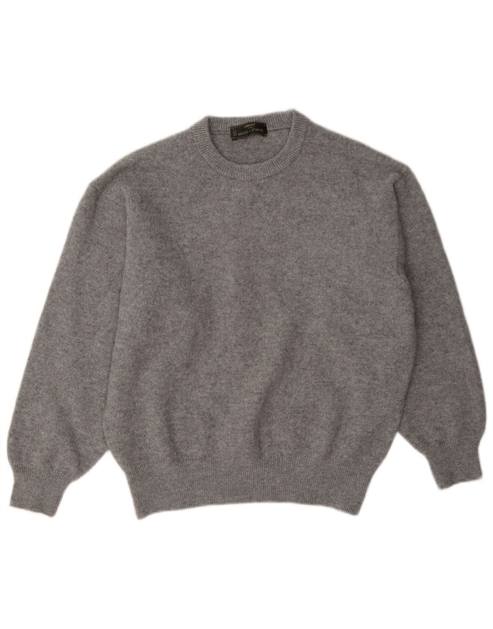 Marks & Spencer Mens Crew Neck Jumper Sweater Medium Grey Wool