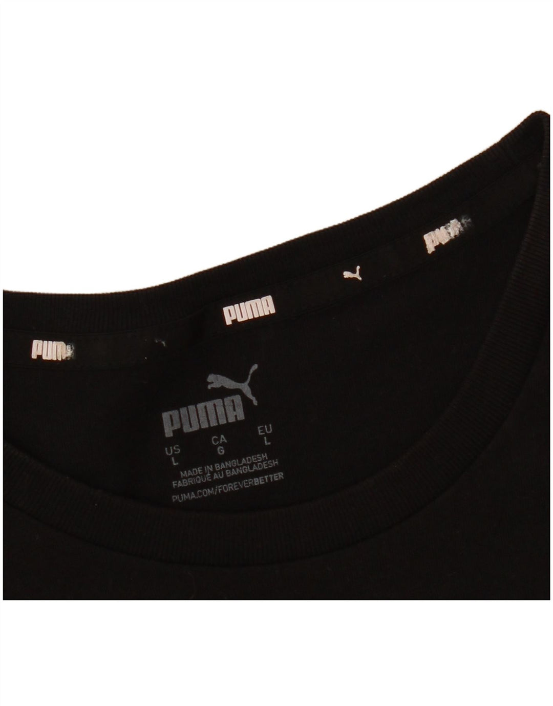 Puma Mens Graphic T-Shirt Top Large Black