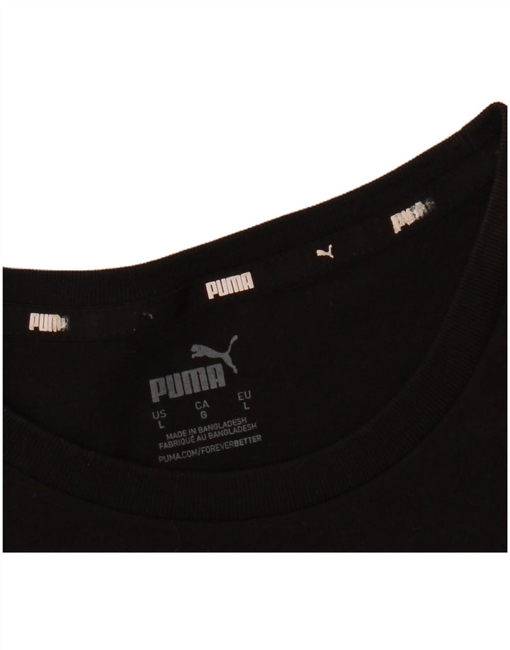 Puma Mens Graphic T-Shirt Top Large Black