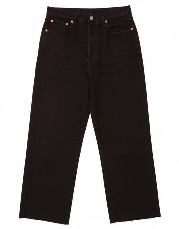 Levi's Womens Ribcage Cropped Jeans W28 L24 Black