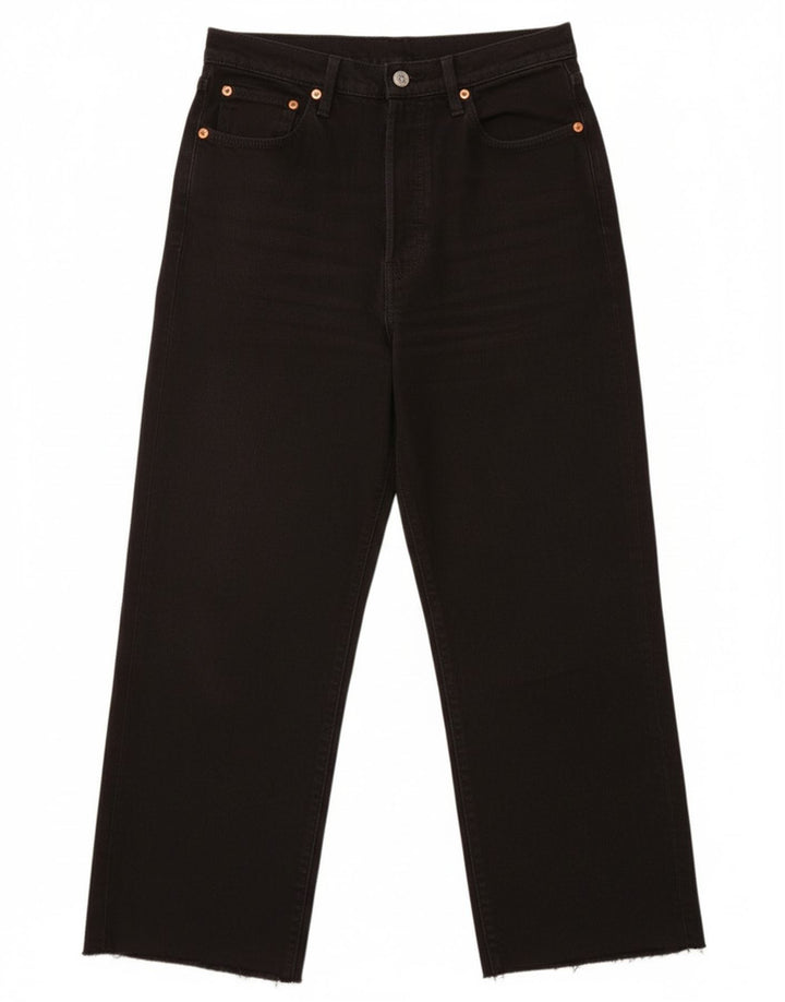 Levi's Womens Ribcage Cropped Jeans W28 L24 Black