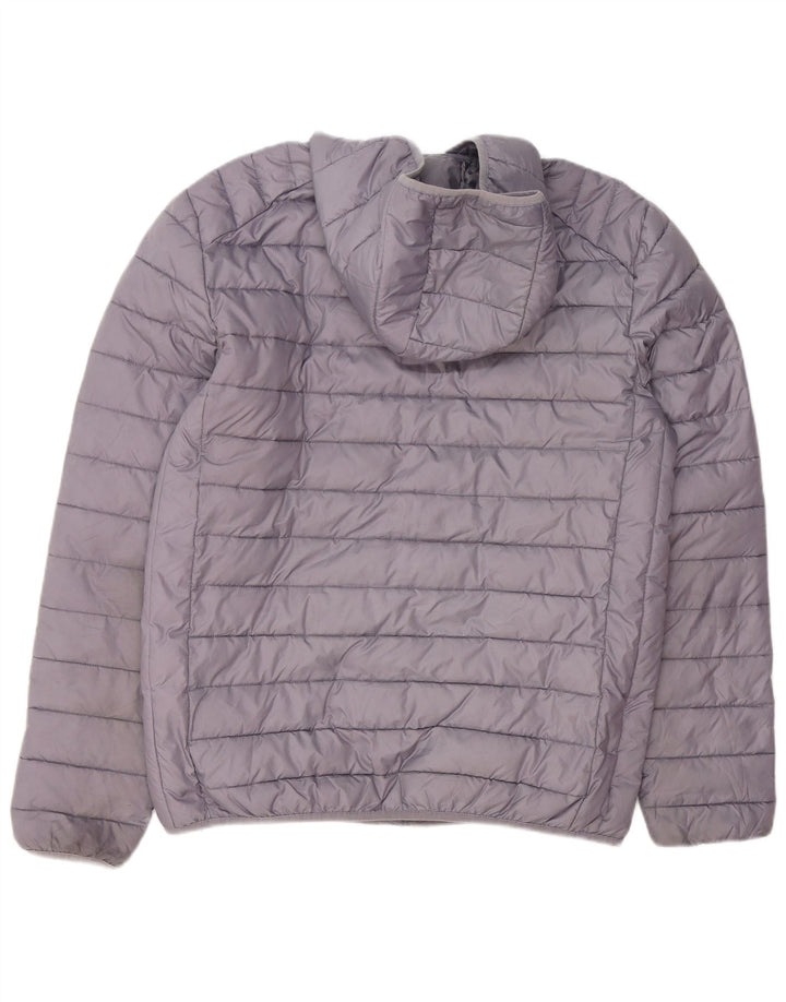Ellesse Mens Hooded Padded Jacket UK 40 Large Grey Polyester