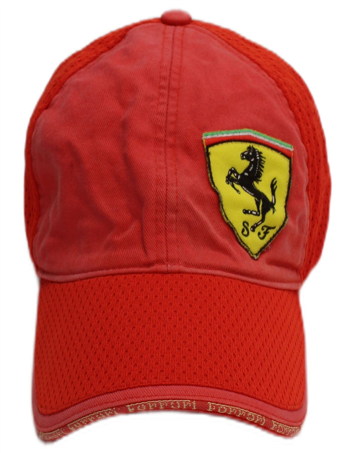 Puma Mens Ferrari Graphic Baseball Cap One Size Red Colourblock