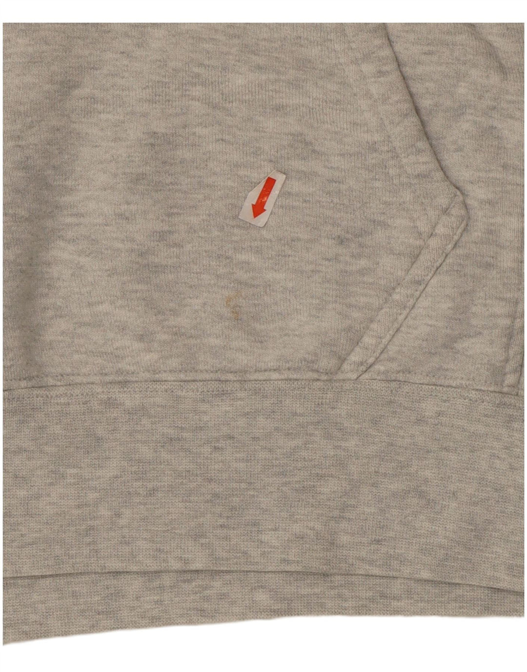 Adidas Womens Crop Hoodie Jumper UK 14 Medium Grey Cotton