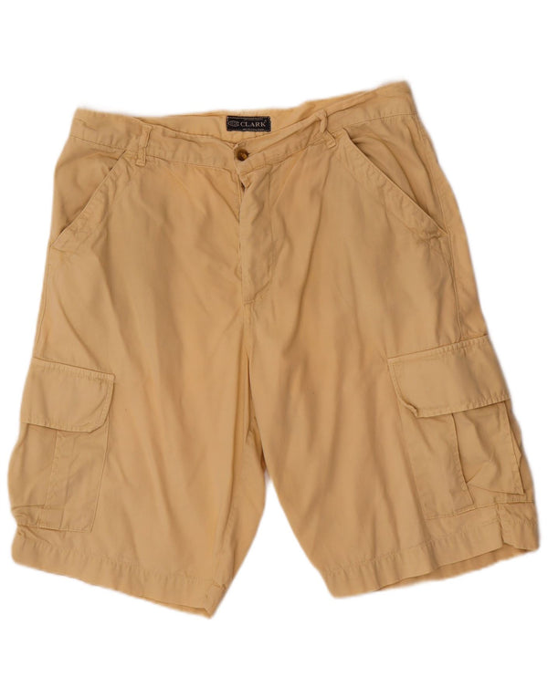 CLARK Mens Cargo Shorts IT 50 Large W34 Beige