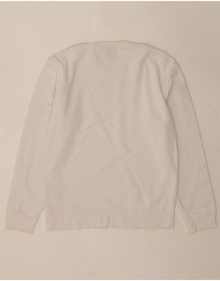 Champion Mens Graphic Sweatshirt Jumper Medium White Colourblock Cotton