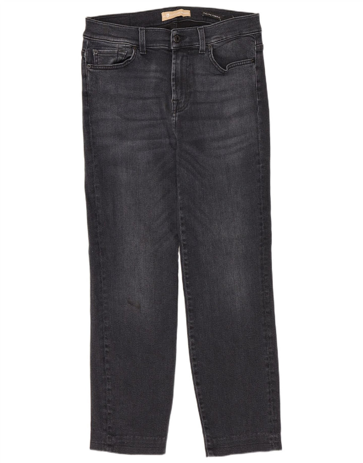 7 For All Mankind Womens Straight Jeans W30 L27 Navy Blue
