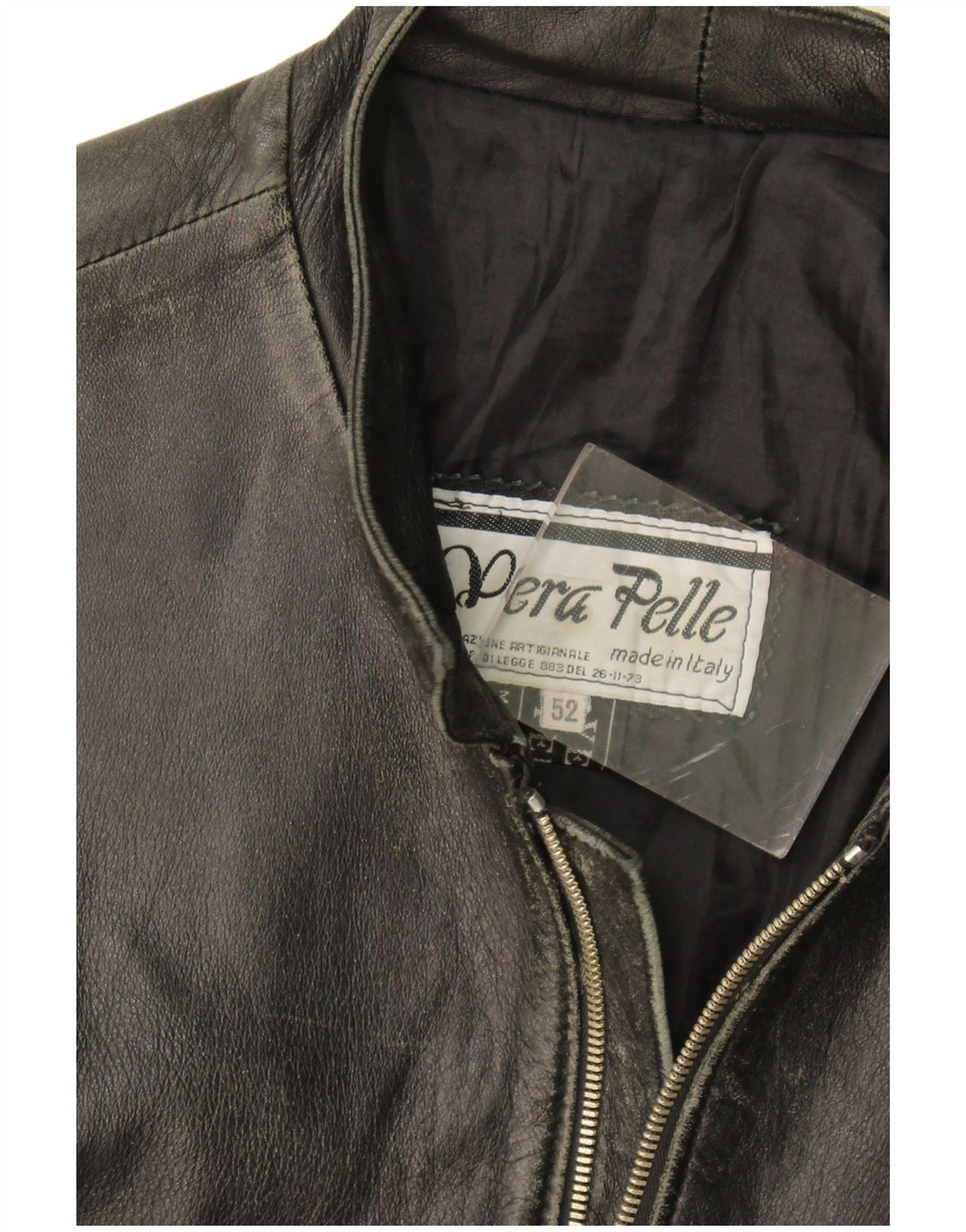 Vintage Mens Leather Jacket UK 38 Medium Black Leather