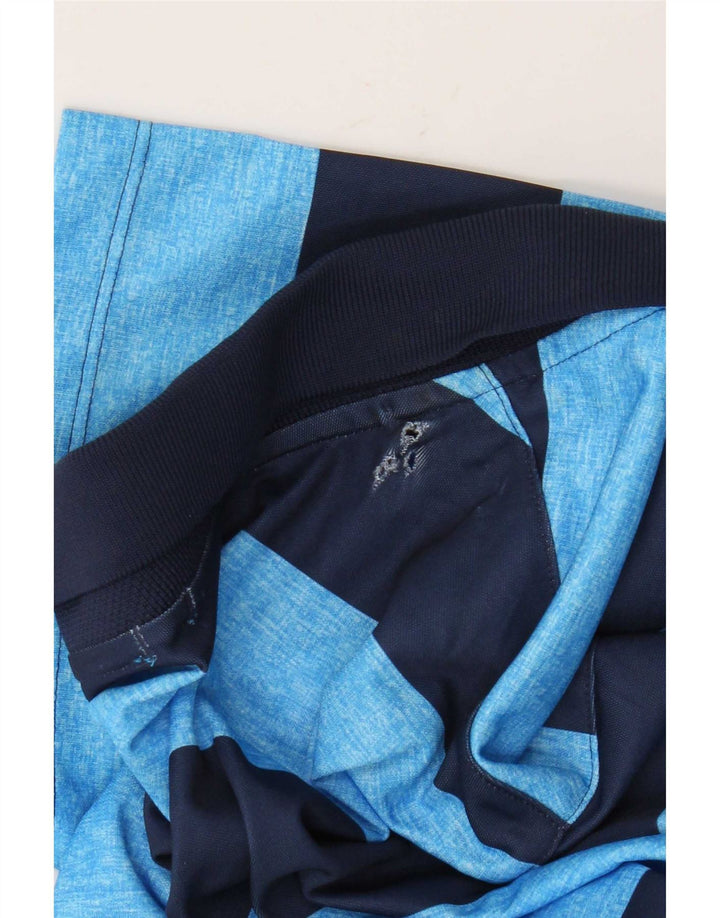 Nike Mens Dri Fit Standard Polo Shirt Small Blue Striped Polyester