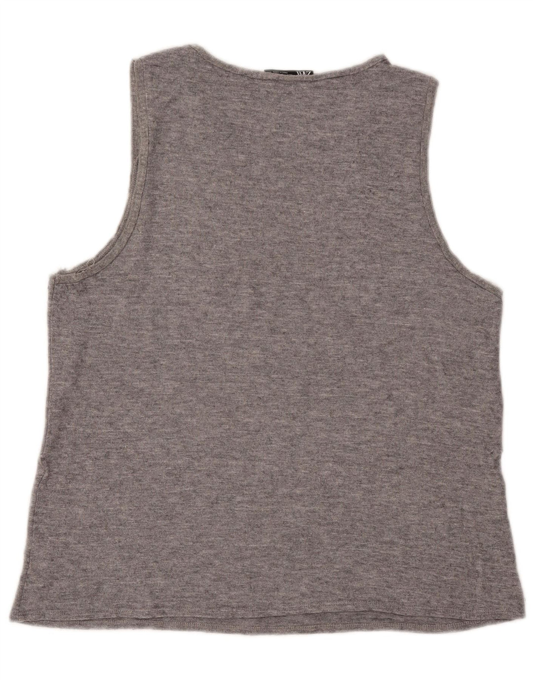 Zara Womens Vest Top UK 16 Large Grey Fair Isle