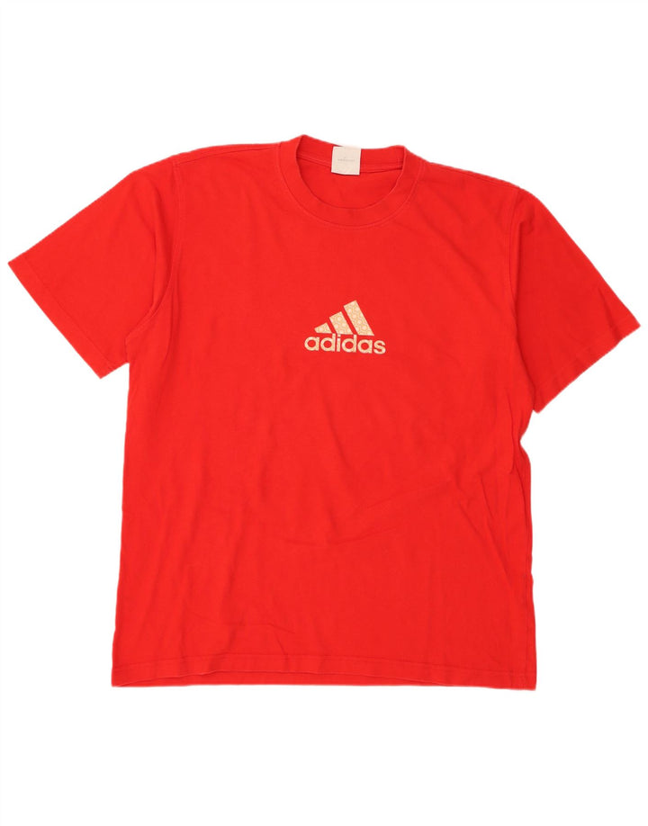 Adidas Mens Graphic T-Shirt Top Large Red Cotton