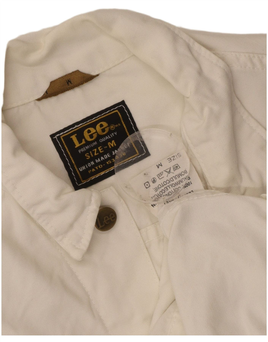 LEE Womens Crop Bomber Jacket UK 12 Medium White Cotton