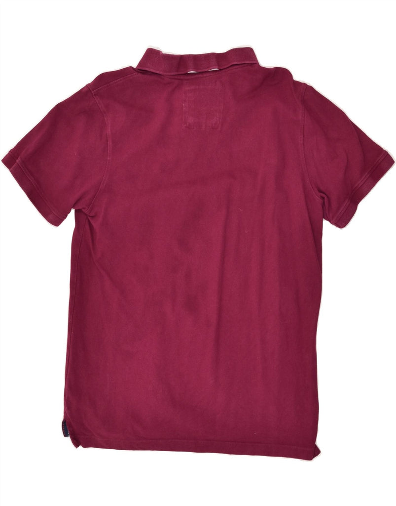 CREW CLOTHING Mens Polo Shirt Medium Burgundy Cotton | Vintage Crew Clothing | Thrift | Second-Hand Crew Clothing | Used Clothing | Messina Hembry 