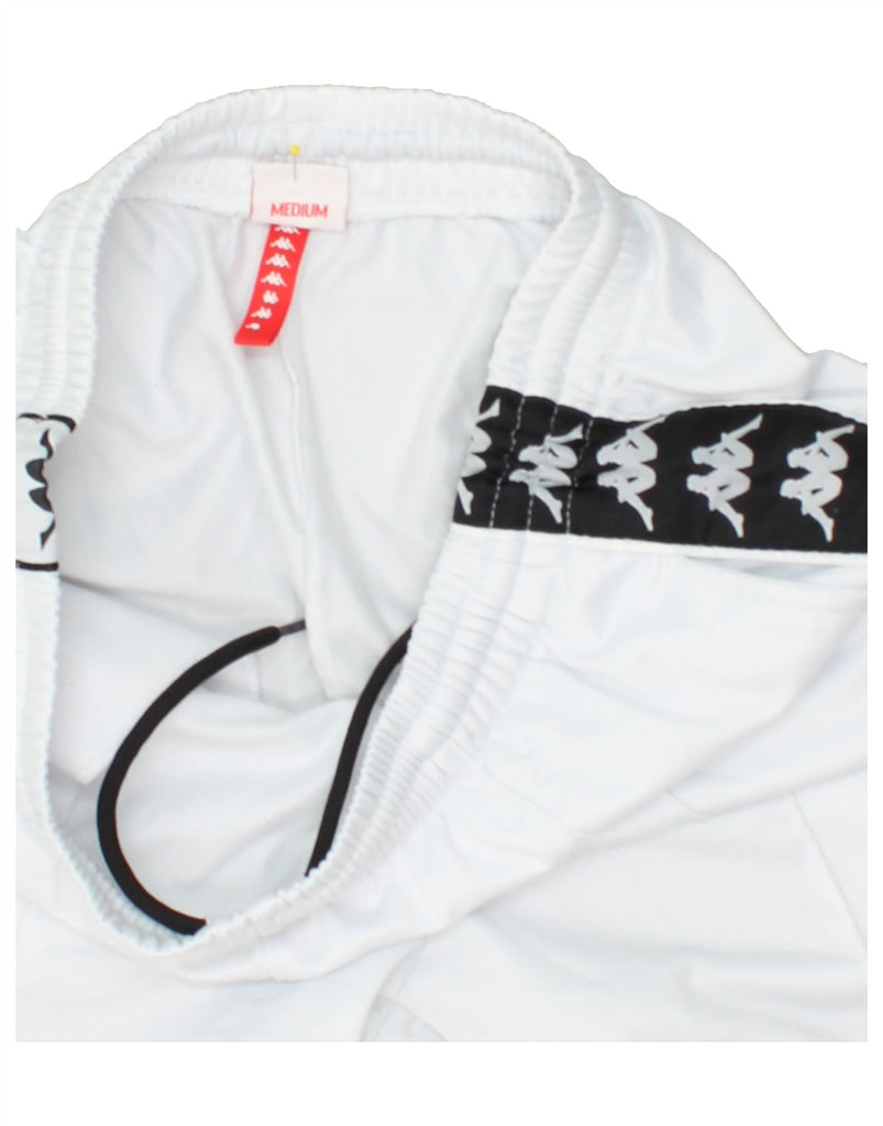 KAPPA Mens Graphic Tracksuit Trousers Medium White | Vintage Kappa | Thrift | Second-Hand Kappa | Used Clothing | Messina Hembry 