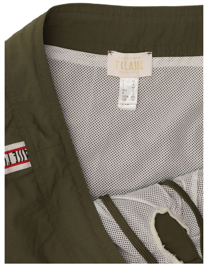 ALVIERO MARTINI Mens Graphic Swimming Shorts Medium  Khaki Polyamide