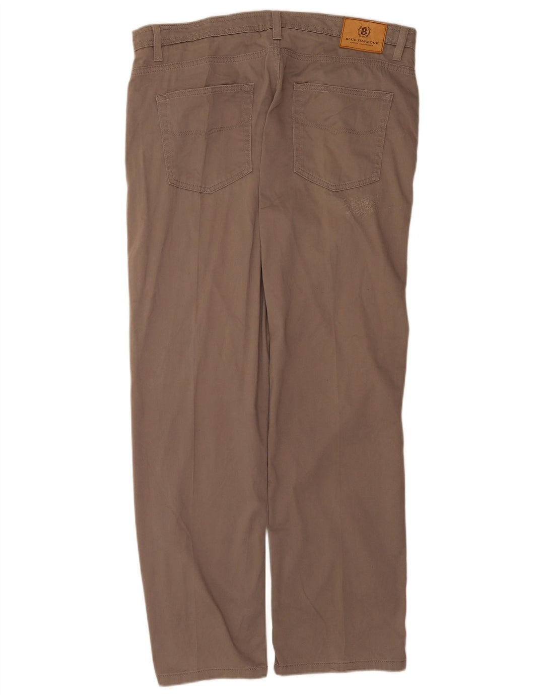 Marks & Spencer Mens Blue Harbour Straight Casual Trousers W36 L31 Grey