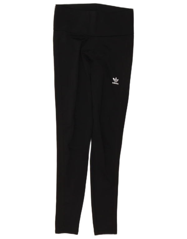 Adidas Womens Leggings UK 12 Medium  Black Polyester
