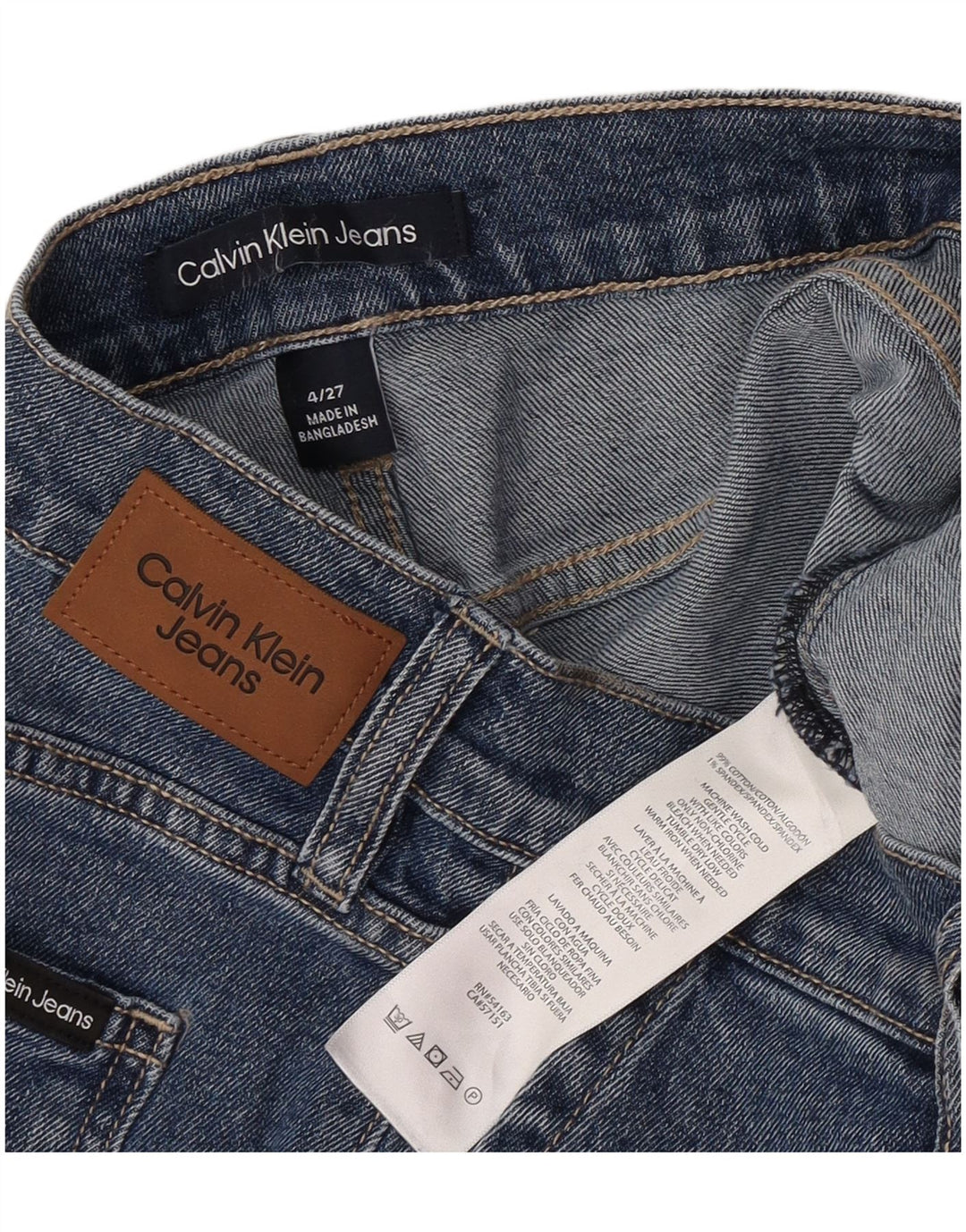 Calvin Klein Womens Denim Shorts US 4 Small W27  Blue Cotton